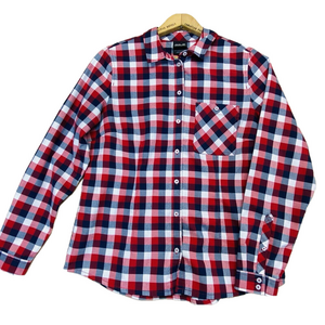 Jack Wolfskin Slim Fit 1-Pocket Button-down Western Style Plaid Shirt sz L